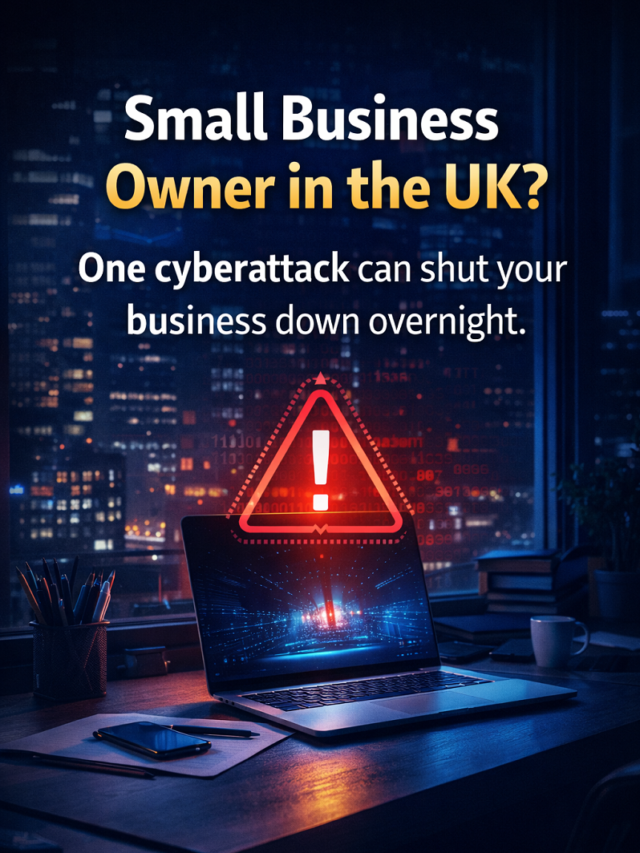 Cybersecurity warning in small office